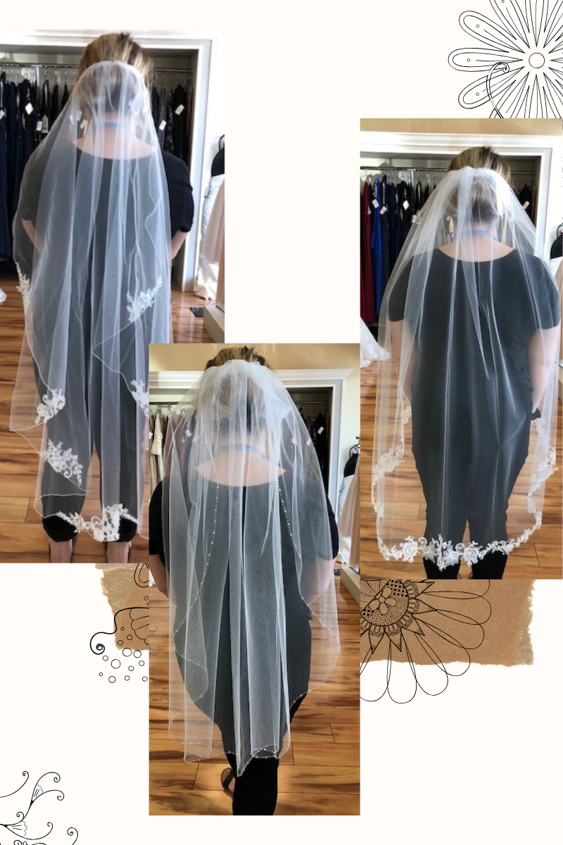 Veils for wedding dresses at Suzanne's Bridal