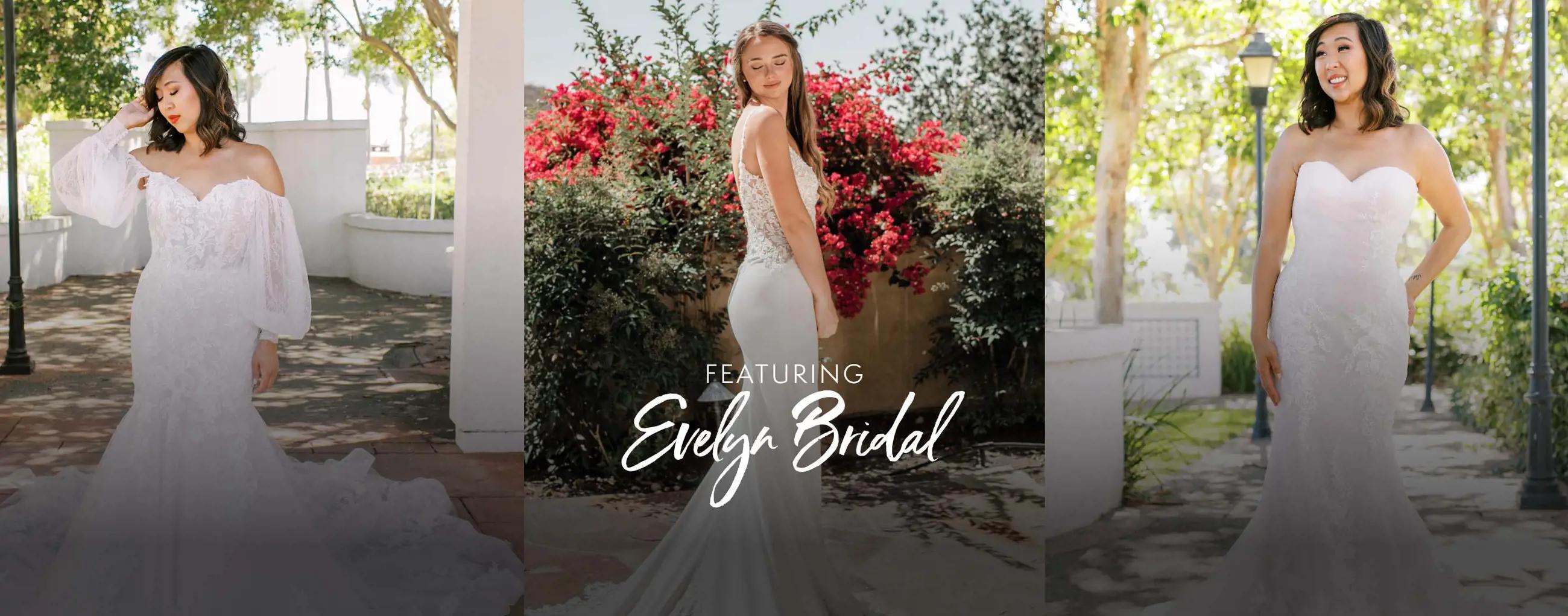 Bride in Evelyn Bridal Bridal Gown